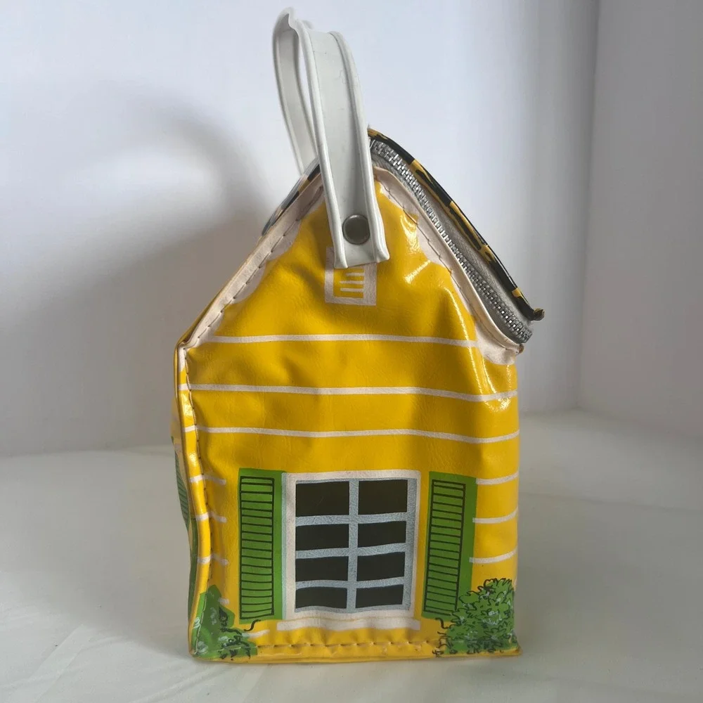 Vintage 1974 Mini Muncher Yellow Little Old Schoolhouse Lunchbox Dart Industries